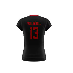 เสื้อวอลเลย์บอลผู้ชายสั่งทำพิเศษ ผ้าโพลีเอสเตอร์ 100% ระบายอากาศ แห้งเร็ว คอวี แขนสั้น เสื้อกีฬาทีม ผู้ผลิต OEM ODM - Product Image 5