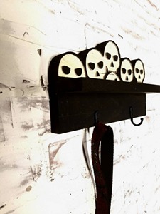 Wooden Skull <b>Key</b> Holder <b>Wall</b> <b>Hook</b> Organizer For Entryway <b>Key</b> Storage And Unique Gothic Home Decor Accent From India - Product Image 5