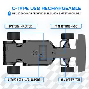 รถซูเปอร์คาร์ RC สุดหรูแบบหล่อขึ้นรูป พร้อมประตูเปิดได้และไฟ LED ควบคุมด้วยรีโมทคอนโทรล สำหรับสั่งซื้อจำนวนมาก - Product Image 4