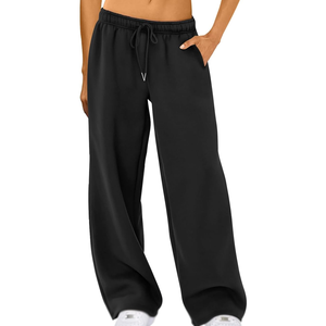 Pantalon de survêtement baggy pour femme de qualité supérieure, nouveau modèle, délavé, à devant plat - Product Image 5