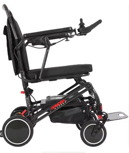 Fauteuil roulant électrique pliable 100 % carbone, léger, exclusif, double moteur puissant, double batterie à déconnexion facile - Product Image 1