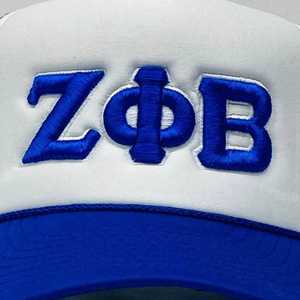 หมวกแก๊ป Zeta Phi Beta ปักลาย ZPB สีน้ำเงินขาว ตาข่าย ปรับขนาดได้ หมวกเบสบอลแบบ Snapback สำหรับชมรมนักศึกษา  ทันสมัย สวมใส่สบาย - Product Image 6