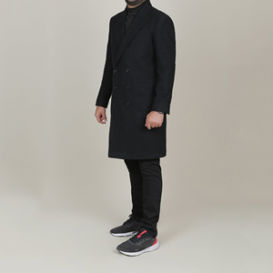 Classic Wool <b>Jacket</b> With Collar For <b>Men</b> Winter Warm <b>Long</b> Sleeve Casual Outerwear Coat Comfortable Thick Layered Design - Product Image 4