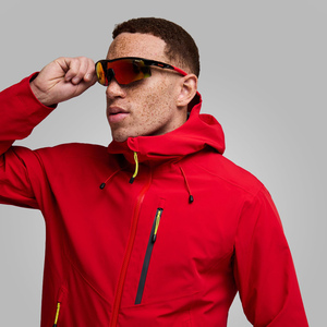 Chaqueta con capucha softshell personalizada para hombre, informal, para exteriores, con cremallera completa, resistente al agua y al viento, con bolsillos utilitarios, ligera. - Product Image 3