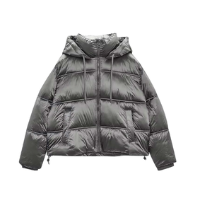 Eco Edge Apparel Hot Selling Customised Shinny <b>Puffer</b> <b>Jackets</b> Unisex High Quality Quilted Winter <b>Jacket</b> Street-wear Hooded Men - Product Image 1