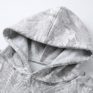Women’s <b>Grey</b> Pullover Hoodie Oversized Printed Fleece <b>Sweatshirt</b> with Kangaroo Pocket - Product Image 5