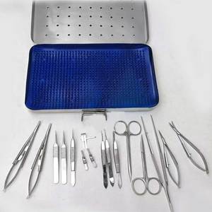 Juego de instrumentos microquirúrgicos de mano, 17 piezas, pinzas microvasculares y kit de sutura quirúrgica - Product Image 3