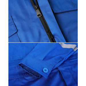 Combinaison de travail unisexe bleue réfléchissante, ignifuge, respirante, thermique, uniforme de sécurité industrielle, antistatique, bandes argentées - Product Image 6