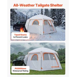 Tenda per SUV 10 x 9 FT per 6 Persone, 3 Stagioni, Automatica, Impermeabile PU2000mm, con Porte Ventilate e Finestre a Rete - Product Image 5