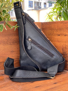 New Trendy Hand Tooled Leather Crossbody <b>Bag</b> Women Sling Fanny Packs Purses Cowhide Chest <b>Shoulder</b> Crossbody <b>Bags</b> <b>for</b> <b>Men</b> Women - Product Image 4