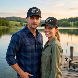 Wholesale Custom Logo Black Fashion 3D Embroidery Structured Curved Brim 5 Panel Unisex Trucker Cap Hat Outdoor For Man Woman - Product Image 6