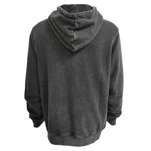 Best Selling Winter Acid Wash Fleece Hoodie Custom Color Plain <b>Men</b> Eco-Friendly Breathable 100% Cotton Loose Fit Lined - Product Image 2