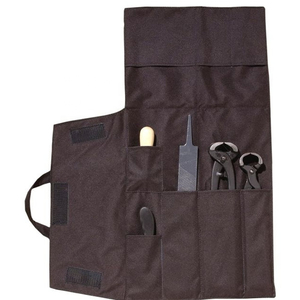 Professional Farrier <b>Tool</b> Kit With Stainless Steel And Wood Handles In Black <b>Roll</b> Case - Product Image 3