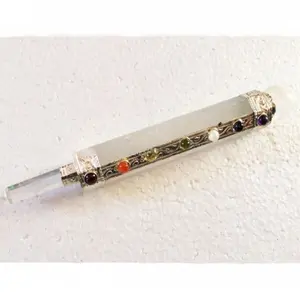 Wholesale Selenite Stick 7 Chakra Wand Crystal Crafts Reiki Rocks Minerals Feng Shui 7 Chakra Stones Selenite Wand Stick