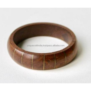 Brazaletes de madera de diseñador a granel, venta al por mayor, joyería elegante de madera tallada para mujer, accesorios de moda, fiesta y ropa Formal - Product Image 1