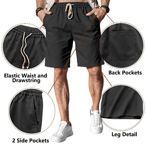 Wholesale Men Plain Cotton Fleece Sweat <b>Shorts</b> For Men Trending Fashion <b>Sweatpants</b> Drawstring Elastic Waist Men's Joggers <b>Short</b> - Product Image 4