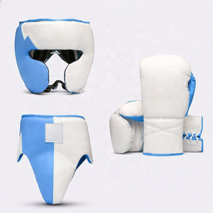 DAWNFROCE FIGHT GEARS Set de Boxeo: Protector de Cabeza, Guantes, Protector Inguinal de Cuero PU, Duradero, Transpirable, Equipo de Protección Rojo y Blanco para Todas las Estaciones - Product Image 6