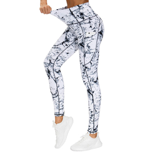 Leggings de Cintura Alta para Mujer, Pantalones de Yoga Casuales de Invierno, Sólidos, Elásticos, Transpirables, con Bolsillos, Ropa Deportiva Tejida - Product Image 2