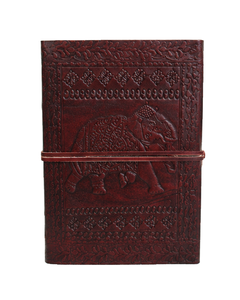 Diario de Cuero Genuino Hecho a Mano, Cuaderno con Grabado de Elefante, Diario Vintage Recargable, Diario de Escritura, Cuaderno de Viaje para Dibujar - Product Image 6