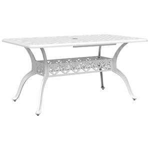 Juego de Comedor de Jardín de Aluminio Fundido Blanco con Asientos Medianos para Muchas Personas - Product Image 3