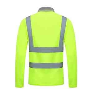 Camiseta de seguridad reflectante de alta visibilidad personalizable con su logotipo, polo de manga corta de alta visibilidad. - Product Image 5