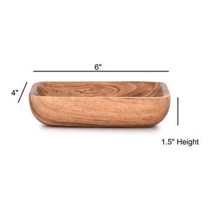 Eco-Friendly Acacia Wood <b>Bowl</b> <b>Set</b> for Fruit Salad Snack Serving Wooden Dining Table Keepsake for Kitchen Use for Parties - Product Image 3