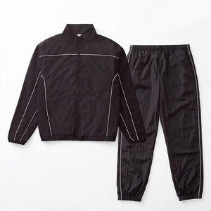 Most Selling Custom Logo Black White Lining Men's Nylon <b>Wind</b> <b>Breaker</b> Trousers Sets Breathable Outwear Men Set Streetwear Jackets - Product Image 1