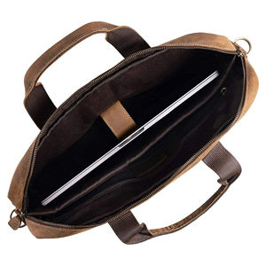 Sac à main pour ordinateur portable en cuir véritable pour hommes d'affaires, couleur chocolat, sac messager pour ordinateur portable, sac à bandoulière pour ordinateur portable - Product Image 4