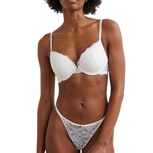 Braguitas de encaje con realce, de algodón fino, tipo G-STRING, sin costuras, cómodas e informales para mujer, tallas grandes - Product Image 1