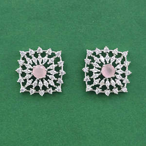 Chandelier <b>Earrings</b> Cubic Zirconia <b>Tops</b> With Rhodium Plating 443891 - Product Image 4