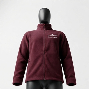 Veste en polaire douce avec logo personnalisé, tissu en toile, col montant, veste en polaire décontractée pour l'extérieur - Product Image 5