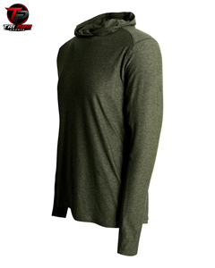 Sudadera con Capucha para Hombre, para Caza, Color Verde Oliva Oscuro, de Forro Polar, con Cuello Cruzado, Manga Larga, Deportiva, Térmica, de Capa Media - Product Image 4