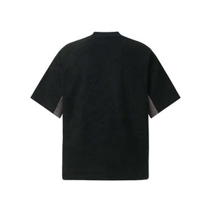 Camiseta rosa de manga raglán con ribete en contraste y estampado de logotipo frontal, estilo casual de punto, corte holgado para hombre - Product Image 4