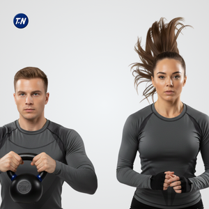 เสื้อรัดกล้ามเนื้อสำหรับ MMA ระบายเหงื่อ ป้องกันรังสียูวี น้ำหนัก 220 กรัม พิมพ์ลายด้วยความร้อน แขนยาว ยูนิเซ็กซ์ โพลีเอสเตอร์ - Product Image 5