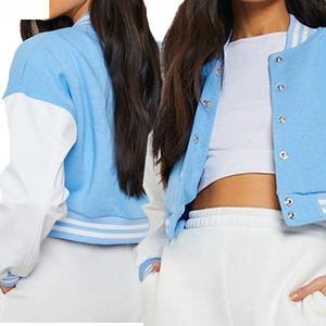 Veste universitaire personnalisée pour femme, coupe ample, style décontracté, fortement recommandée, style Letterman avec patch brodé - Product Image 4