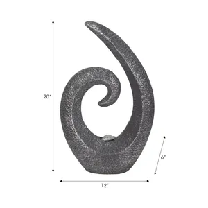 Horloge irrégulière en aluminium plaqué or, imprimée par gravure, artisanat métallique abstrait artistique pour la décoration intérieure - Product Image 2