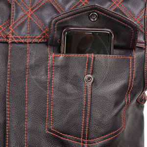 Streetwear Sleeveless <b>Men</b> Leather <b>Vest</b> Good Quality <b>Men</b> Leather <b>Vest</b> Hot Sale <b>Men</b> Leather <b>Vest</b> - Product Image 4
