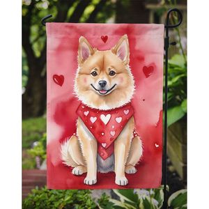 Multicolor finlandés Spitz My Valentine Garden Flag Buzón Decorativo Yard Banner para Patio Obra de arte para macizos de flores y césped - Product Image 3