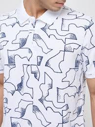 T-shirt de golf en jersey tricoté pour homme, personnalisé, léger, en tissu mélangé polyester et élasthanne, extensible, respirant, imprimé - Product Image 2