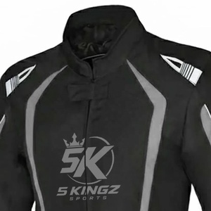 Chaqueta de Motocicleta 5 SPORTS para Hombre, Manga Larga, Resistente al Viento, con Franjas Reflectantes Negras, para Todas las Estaciones, Ropa de Carreras - Product Image 3