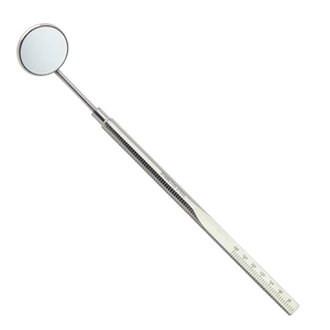 Poignée de miroir hexagonale solide avec tige simple et échelle de mesure, instrument dentaire en acier inoxydable certifié CE - Product Image 1