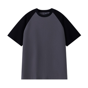 เสื้อยืดแขนสั้นผู้ชายสีขาวดำ คอโอ ทรงปกติ ผ้าถัก สีพื้น แขนสั้น - Product Image 6