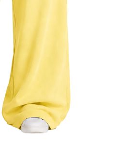 Pastel Yellow Women <b>Wide</b> <b>Leg</b> <b>Sweatpants</b> High Waist Loose Fit Casual Streetwear Lounge Fleece Trousers With <b>Drawstring</b> Pockets - Product Image 4