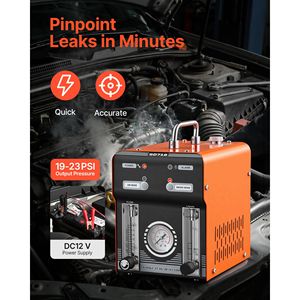 เครื่องตรวจจับรอยรั่วในระบบระบายไอเสียรถยนต์ DC 12V พร้อมเกจวัดแรงดันและมิเตอร์วัดการไหล - Product Image 2