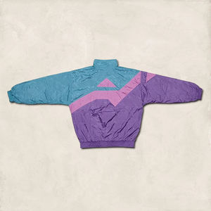 ชุดวอร์มวินเทจยุค 90 สีสันเรโทรแบบคัลเลอร์บล็อก มีฮู้ด สวมใส่สบาย กันลม ทรงโอเวอร์ไซส์ น้ำหนักเบา เหมาะสำหรับวิ่งจ๊อกกิ้งและสตรีทแวร์  แบบยูนิเซ็กส์ - Product Image 3