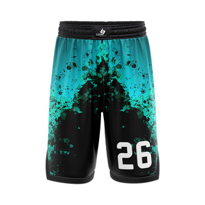 Shorts de basketball personnalisés de haute qualité, vêtements de sport sublimés pour équipes, respirants, anti-humidité, séchage rapide, Spandex/Polyester, OEM ODM - Product Image 4