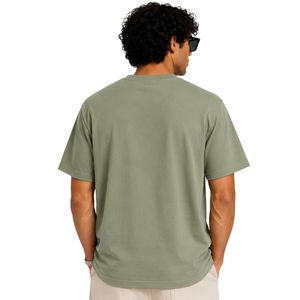 T-shirt surdimensionné vert sauge pour homme, impression de logo personnalisé, coton lourd, streetwear, col rond, manches courtes, coupe décontractée, tee-shirt d'été - Product Image 2
