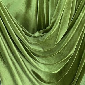 Cloth Zones Rama Green 100% Polyester Velvet Fabric 130 GSM 43/44 Inch Woven Solid Plain Dyed Soft Comfortable Wedding Girls - Product Image 1