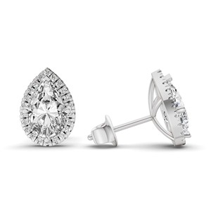 Listos para enviar, pendientes de diamantes Ayla de oro de diseño con calidad VS1, VVS1 (1 CT.) Tw. Pendientes con Certificación IGI para Mujer - Product Image 3