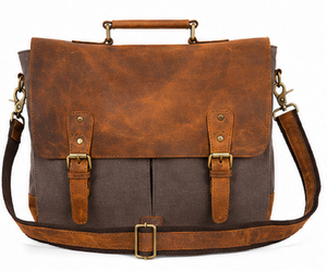 Sac bandoulière vintage en cuir véritable, sacoche pour ordinateur portable, mallette de bureau, sac de voyage d'affaires, mode de luxe, fournisseur en gros - Product Image 1
